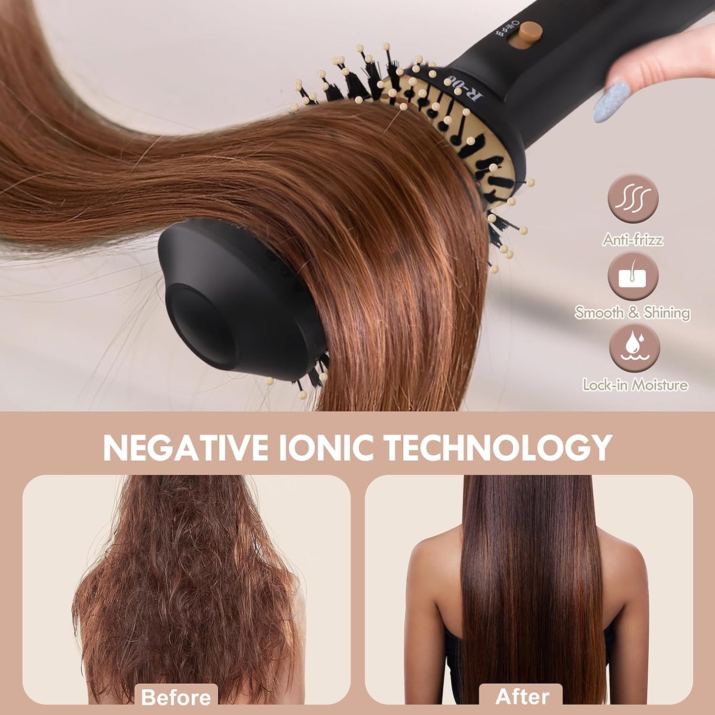 Hair Dryer Brush Blow Dryer Brush in One, 4 in 1 Hair Dryer and Styler Volumizer with Oval Barrel, Professional Salon Hot Air Brush for All Hair Types hair dryer hair dryer brush blow dryer blow dryer brush brush blow dryer 